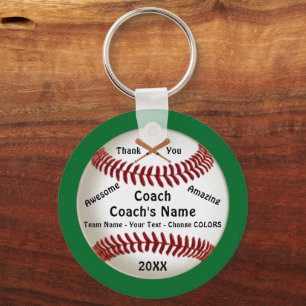 Customizable, Thank You Gift for Baseball Coach, Keychain
