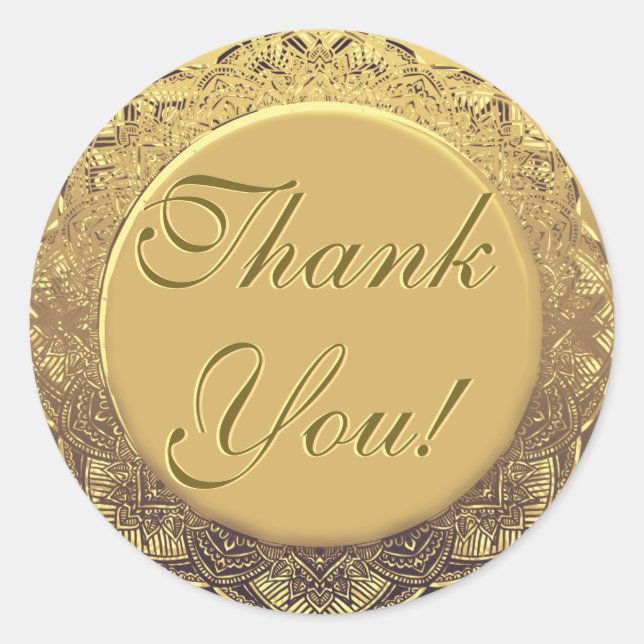 Customizable Thank You Gold Seal (Front)
