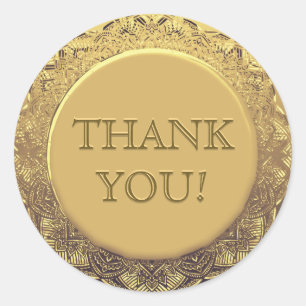 Customizable Thank You Gold Seal