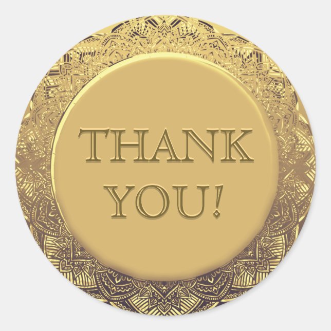 Customizable Thank You Gold Seal (Front)
