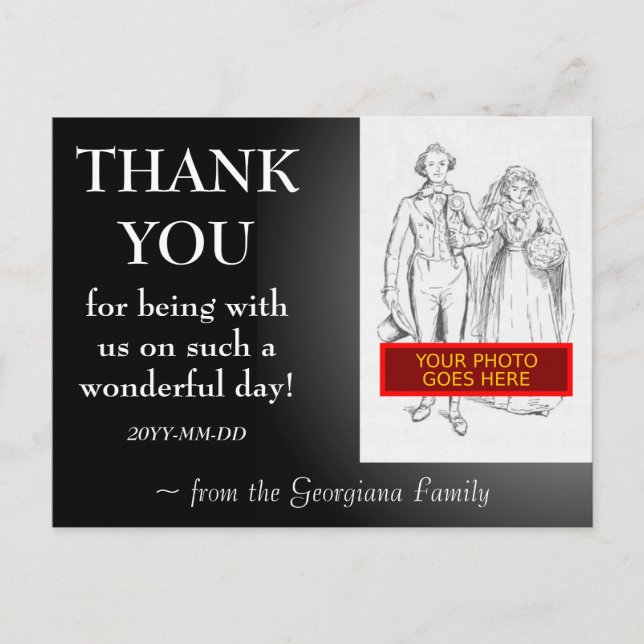Customizable "THANK YOU" Postcard (Front)