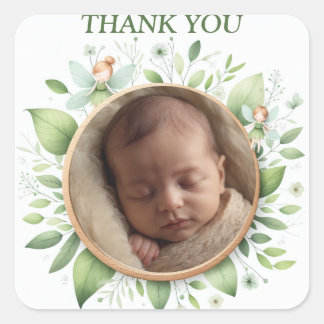 Customizable "Thank You" Stickers with Fairy Frame