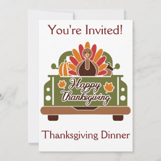 Customizable Thanksgiving Dinner Invitation