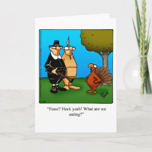 Customizable Thanksgiving Humour Greeting Card