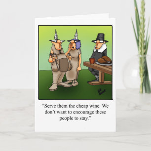 Customizable Thanksgiving Humour Greeting Card