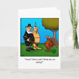 Customizable Thanksgiving Humour Greeting Card