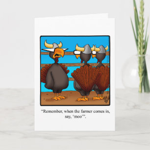 Customizable  Thanksgiving Humour Greeting Card