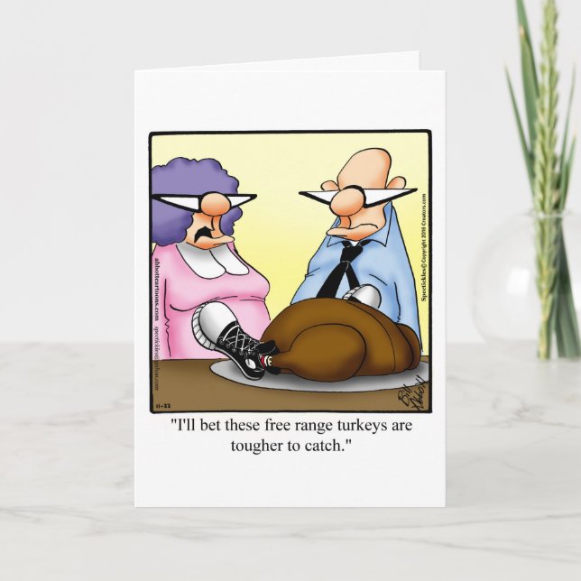 Customizable Thanksgiving Humour Greeting Card (Front)