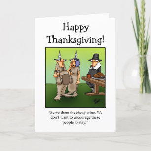 Customizable Thanksgiving Humour Greeting Card