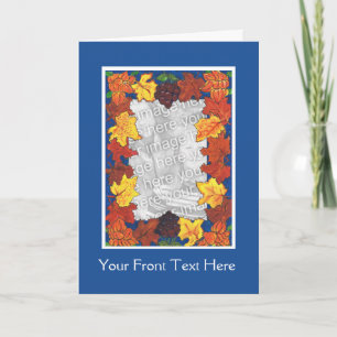 Customizable Thanksgiving Photo Card - Foliage
