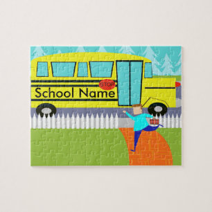 Customizable the Catching School Bus Puzzle
