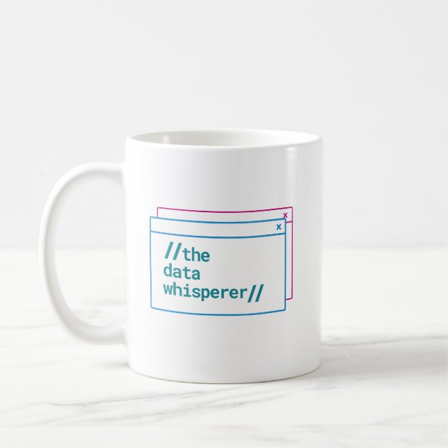 customizable the data whisperer coffee mug (Left)