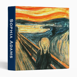 Customizable The Scream by Edvard Munch Binder