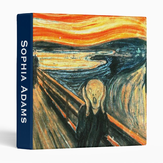 Customizable The Scream by Edvard Munch Binder (Front/Spine)