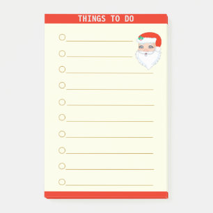 Customizable Things To Do & Santa Claus Post-it Notes