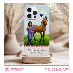 Customizable Thoroughbred Horse and Rider iPhone C iPhone 15 Case
