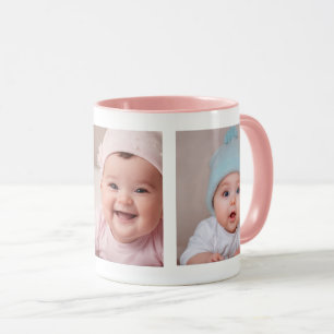 Customizable Three Photo Collage Ceramic Mug