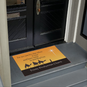 Customizable Three Wise Men Star of Bethlehem Doormat