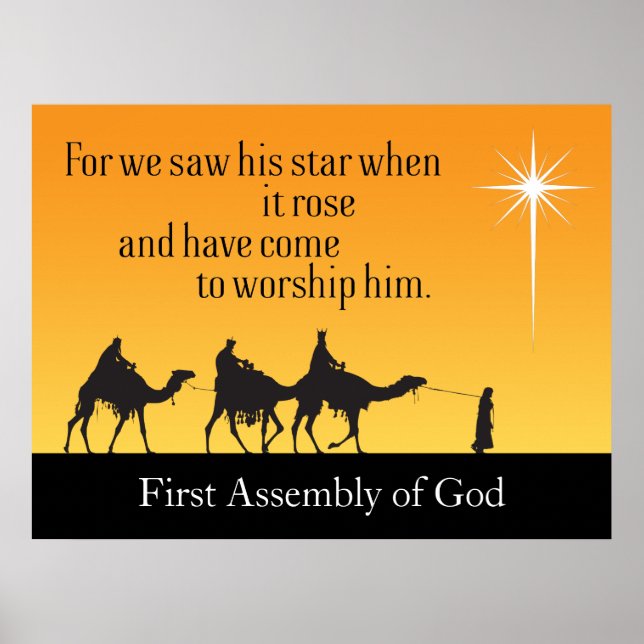Customizable Three Wise Men Star of Bethlehem Poster (Front)