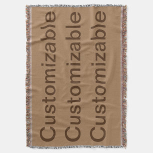 Customizable Throw Blanket