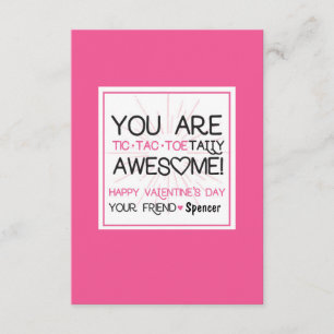 Customizable Tic Tac Toe Valentine Invitation