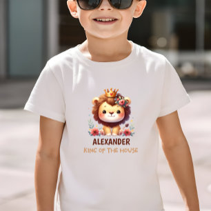Customizable Toddler T-Shirt with Cute Lion 