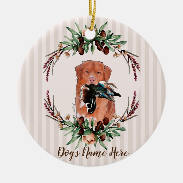 Customizable Toller Ceramic Ornament (Front)
