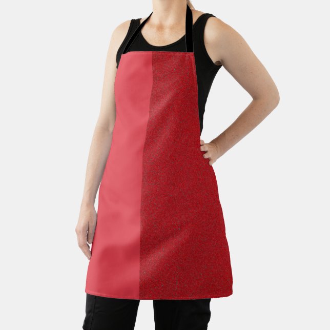 Customizable Tomato Red Dual-Tone Apron (Insitu)