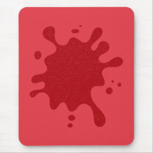 Customizable Tomato Red Inkblot Mouse Pad