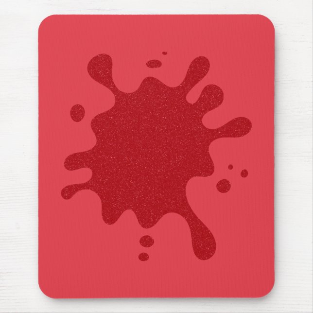 Customizable Tomato Red Inkblot Mouse Pad (Front)