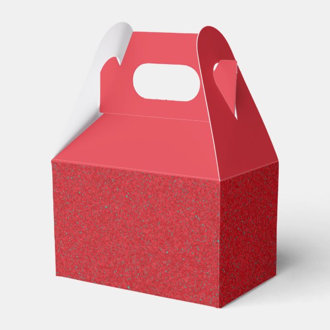 Customizable Tomato Red Noise Favour Box (Front Side)