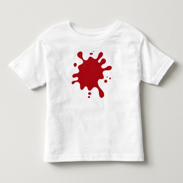 Customizable Tomato Red Paint Splash Tee (Front)