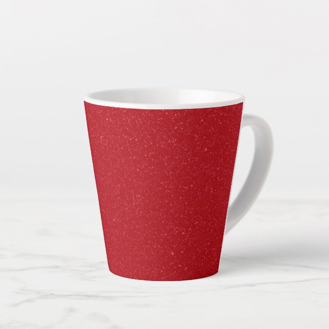 Customizable Tomato Red Speckle Latte Mug (Angle droit)