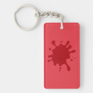 Customizable Tomato Red Splash Acrylic Keychain