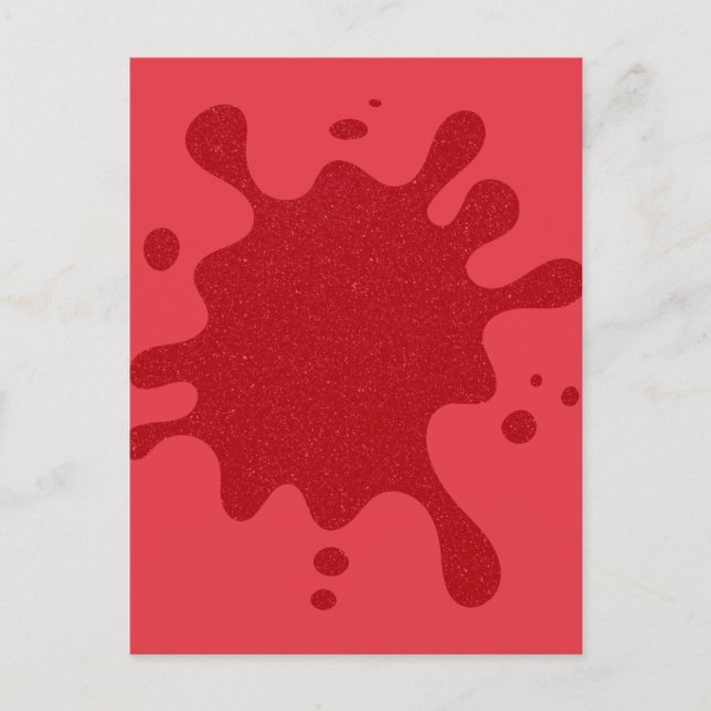 Customizable Tomato Red Splash Holiday Postcard (Front)