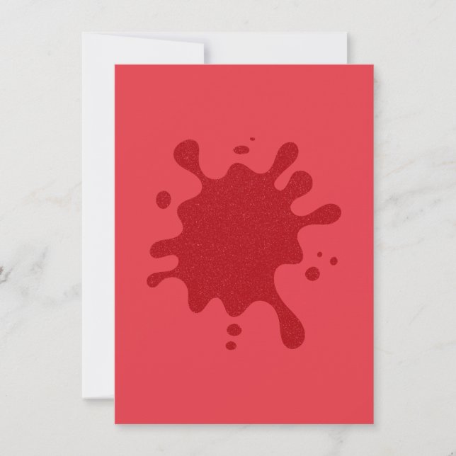 Customizable Tomato Red Splash Invitation (Front)