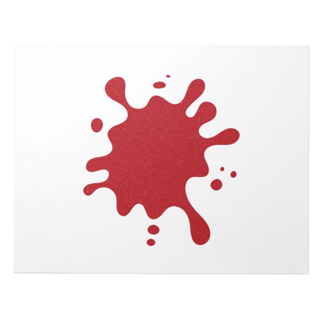 Customizable Tomato Red Splash Notepad (Front)