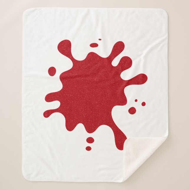 Customizable Tomato Red Splash Sherpa Blanket (Front)