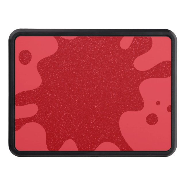 Customizable Tomato Red Splash Trailer Hitch Cover (Front)