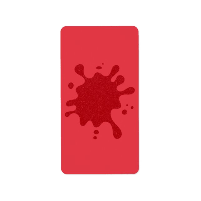 Customizable Tomato Red Splatter Address Labels (Front)