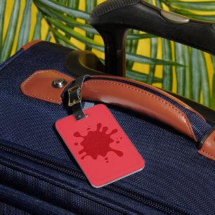 Customizable Tomato Red Splatter Luggage Tag