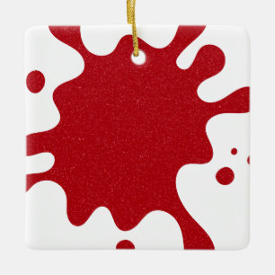 Customizable Tomato Red Splatter Ornament