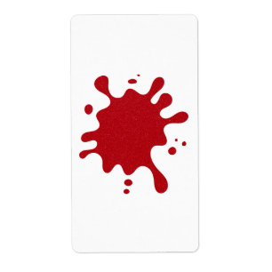 Customizable Tomato Red Splatter Shipping Labels