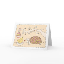 Customizable Tortoise Easter Card 2