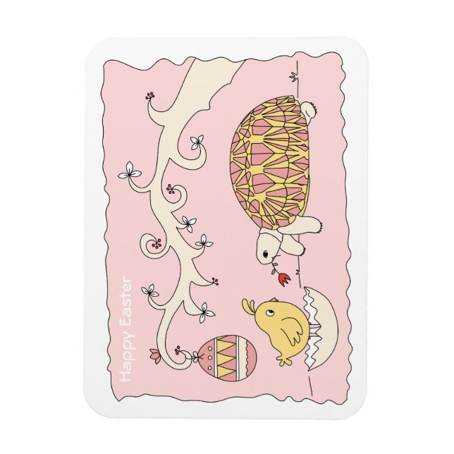 Customizable Tortoise Easter Magnet (Vertical)