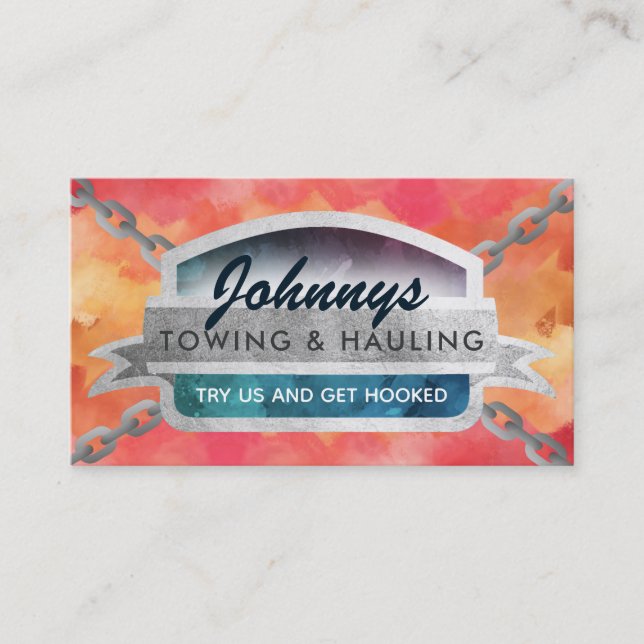 Customizable Towing Hauling Business Cards (Front)