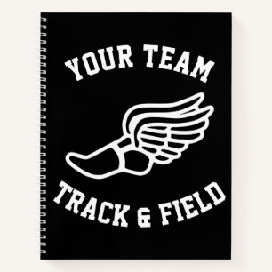 Customizable Track and Field Team Name or Text Notebook