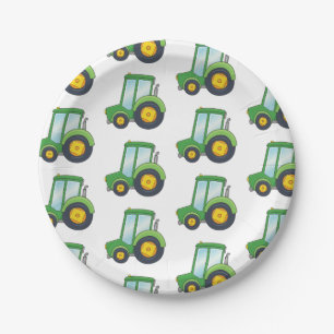 Customizable Tractor Paper Plate