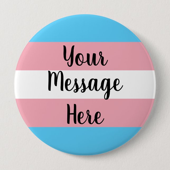 Customizable Trans Flag Button (Front)