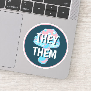 Customizable Transgender Flag Mushroom Pronouns